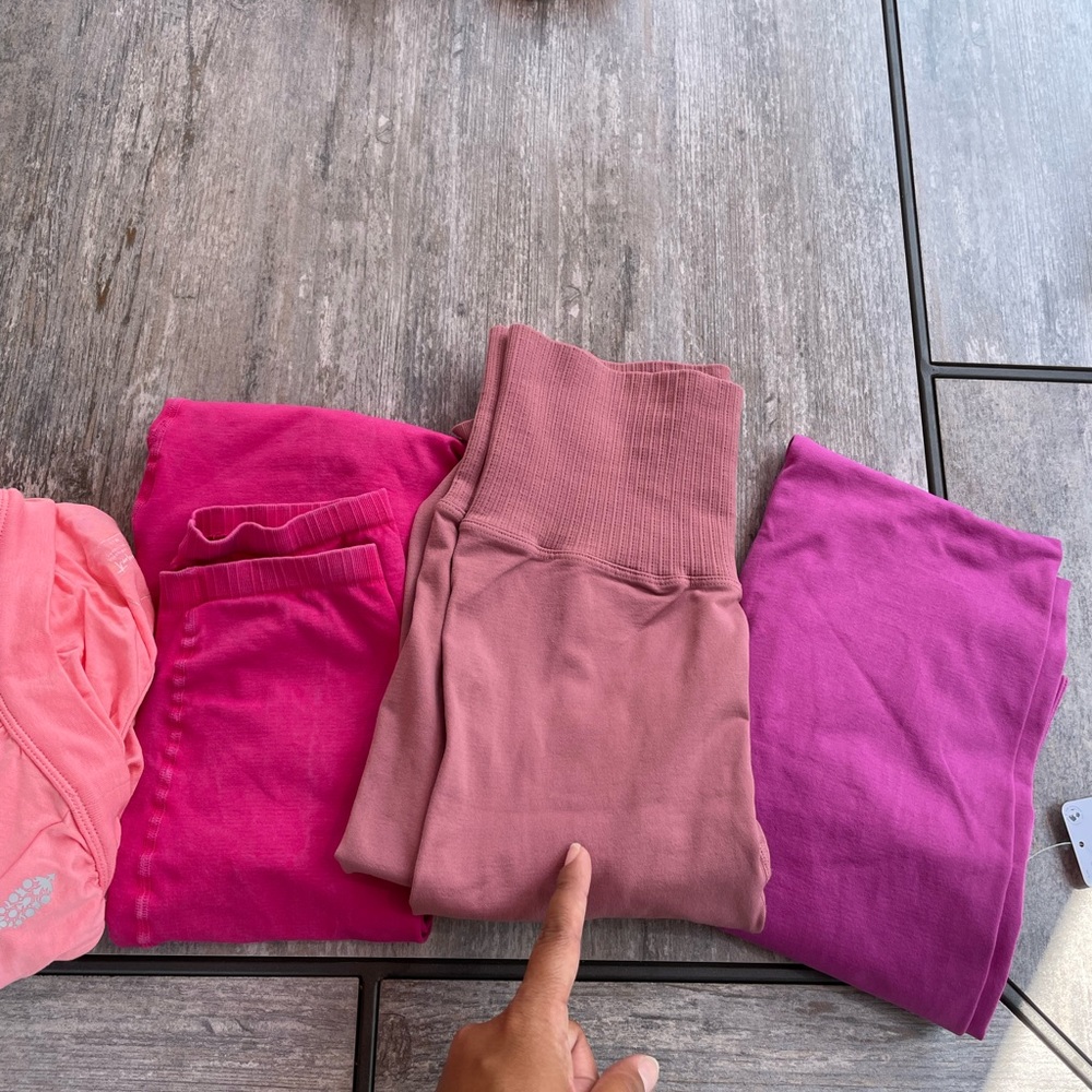 Free People mauve dusty rose karma leggings size medium large M/L NWOT - Picture 15 of 15